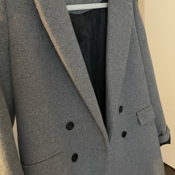 Zara Grey Wool Coat - Picture 3 of 7